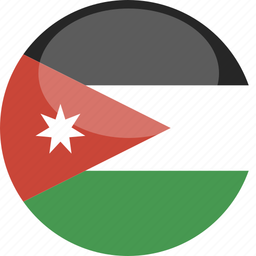 Circle, gloss, jordan, flag icon - Download on Iconfinder