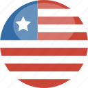 liberia, circle, gloss, flag