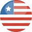 liberia, circle, gloss, flag 