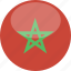 morocco, circle, gloss, flag 