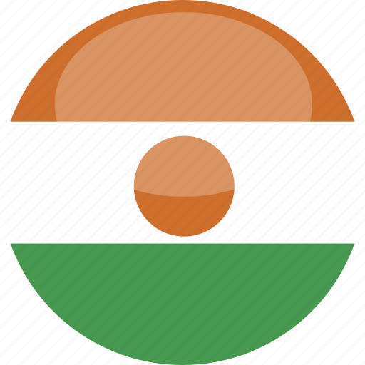 Niger, circle, gloss, flag icon - Download on Iconfinder