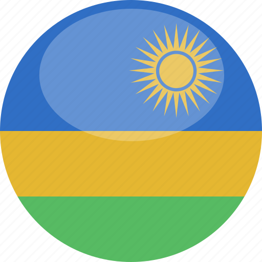 Rwanda, circle, gloss, flag icon - Download on Iconfinder