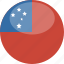 circle, gloss, samoa, flag 