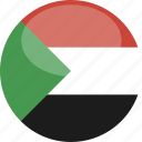 sudan, circle, gloss, flag