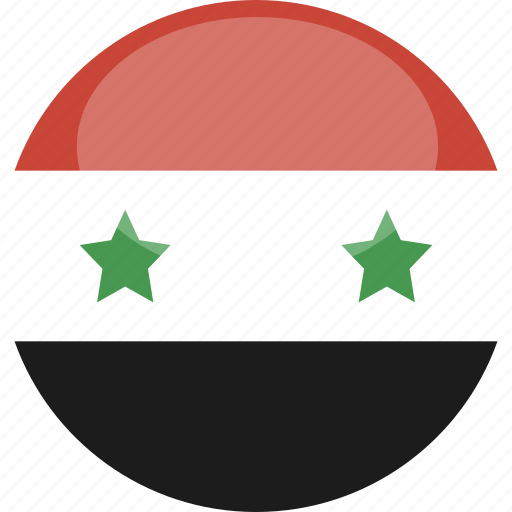 Syria, circle, gloss, flag icon - Download on Iconfinder