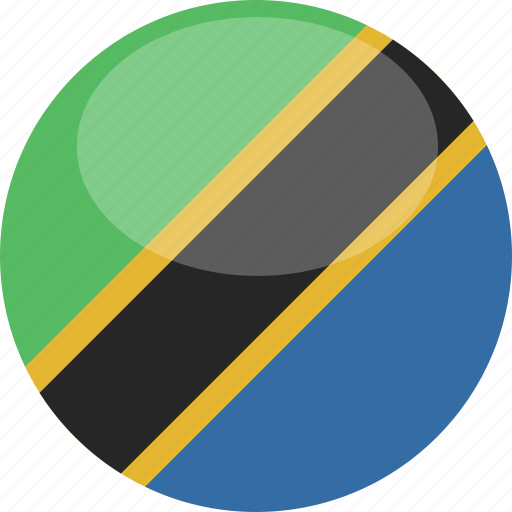 Tanzania, circle, gloss, flag icon - Download on Iconfinder