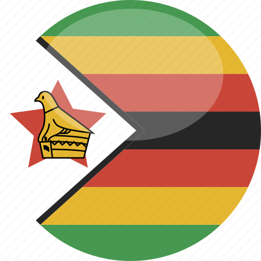 Circle, gloss, flag, zimbabwe icon - Download on Iconfinder