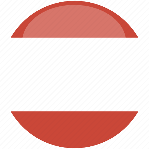 Austria, gloss, flag, circle icon - Download on Iconfinder
