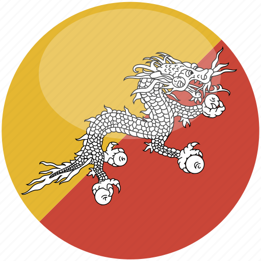 Circle, gloss, flag, bhutan icon - Download on Iconfinder
