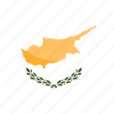 circle, gloss, cyprus, flag