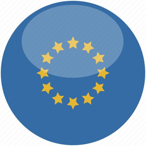 Eu, europe, circle, gloss, flag icon - Download on Iconfinder