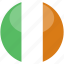 circle, gloss, flag, ireland 