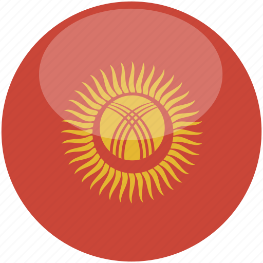 Circle, gloss, flag, kyrgyzstan icon - Download on Iconfinder