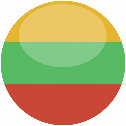 Circle, gloss, lithuania, flag icon - Download on Iconfinder
