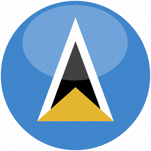 Circle, gloss, flag, saint, lucia icon - Download on Iconfinder