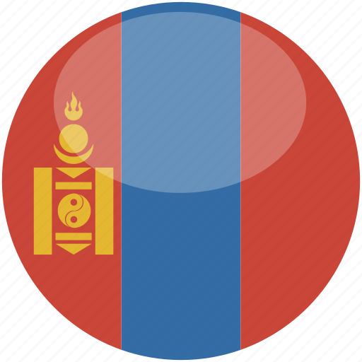 Circle, gloss, flag, mongolia icon - Download on Iconfinder