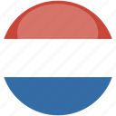 netherlands, circle, gloss, flag
