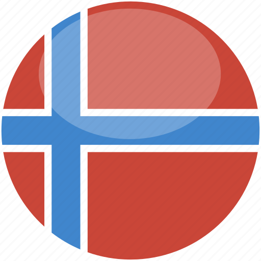 Circle, gloss, norway, flag icon - Download on Iconfinder