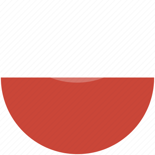 Poland, circle, gloss, flag icon - Download on Iconfinder
