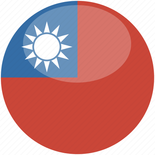 Taiwan, circle, gloss, flag icon - Download on Iconfinder
