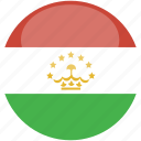 circle, gloss, tajikistan, flag