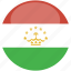 circle, gloss, tajikistan, flag 