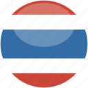 thailand, circle, gloss, flag