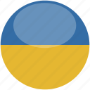 ukraine, circle, gloss, flag