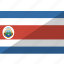 costa, country, flag, nation, rica 