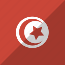 country, flag, nation, tunisia