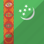 country, flag, nation, turkmenistan 
