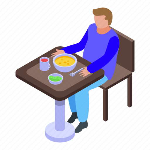 Gluttony, fast, food, isometric icon - Download on Iconfinder