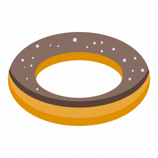 Gluttony, chocolate, donut, isometric icon - Download on Iconfinder