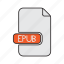 epub, extension, file, type 