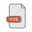 extension, html, page, type, web, website 