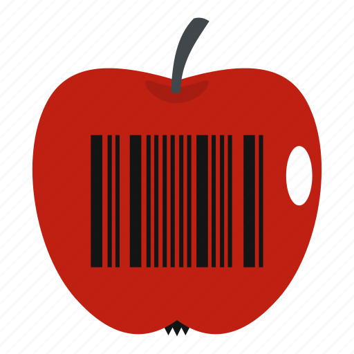 Apple, barcode, food, fruit, modified, ode, production icon - Download on Iconfinder