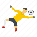 football, goalkeeper, male, object, player, soccer