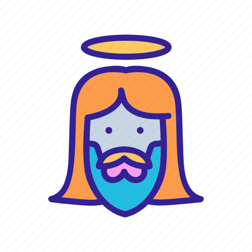 Christian, god, halo, head, holy, jesus, religion icon - Download on Iconfinder