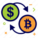 bit, bitcoin, convert, crypto, currency, dollar, money