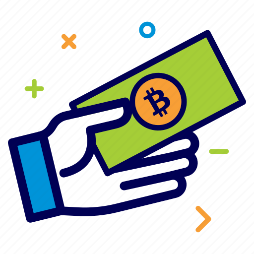 Bit, bitcoin, crypto, currency, hand, money, pay icon - Download on Iconfinder