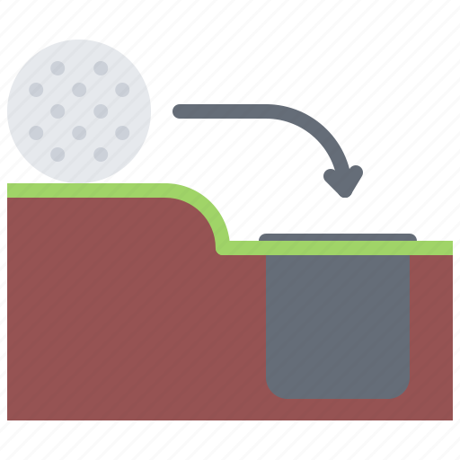Ball, field, golf, golfer, hole, sport, trajectory icon - Download on Iconfinder