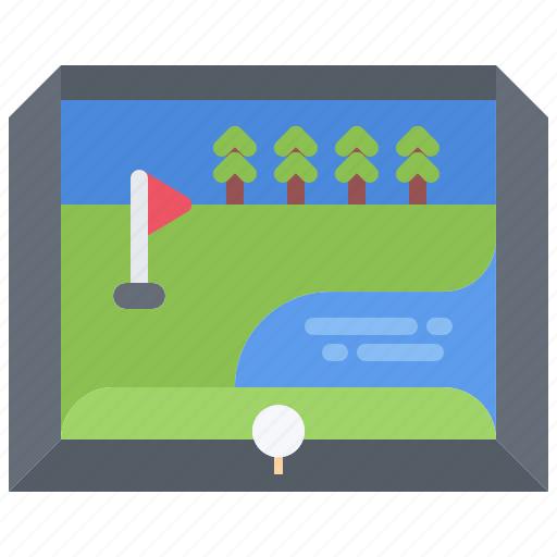 Field, game, golf, golfer, projector, sport, video icon - Download on Iconfinder