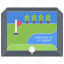 field, game, golf, golfer, projector, sport, video 