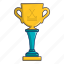 award, cartoon, club, cup, gold, golf, sport 
