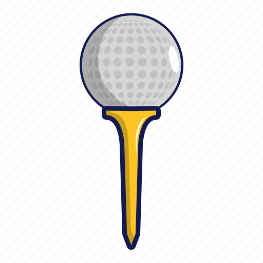 Cartoon, equipment, golf, golfing, object, sport, tee icon - Download on Iconfinder