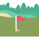 golf, course, green, land, scape