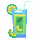 mojito, cocktail, alcohol, mint, lime, beverage, drink, cafe, menu