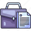 briefcase, project, portfolio, job, bag, file document, file, document, business 