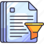 filtering file, filer, sort, sorting, funnel, file document, file, document, business 