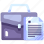 briefcase, project, portfolio, job, bag, file document, file, document, business 